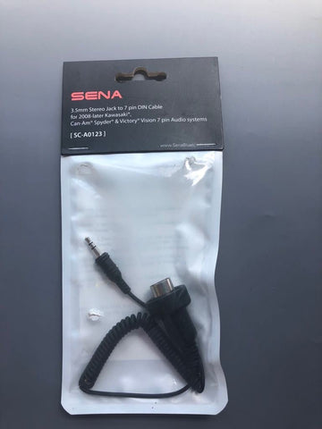 SENA Spares for SM10 -SC-A0123-3.5mm Stereo Jack to 7 pin DIN cable 2008 Kawasaki